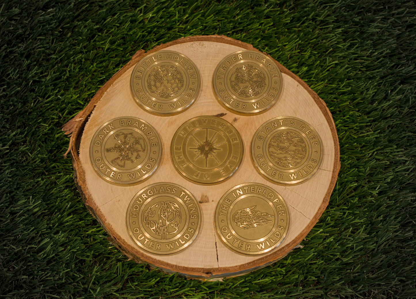 Limited Handcrafted & Laser Engraved Outer Wilds Themed Solid Metal Coins